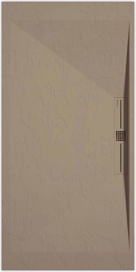 Sanifun douchebak Stone Side Moka Slate 1000 x 800 P