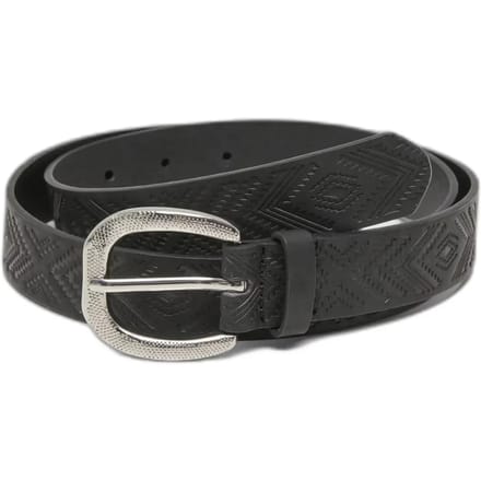 Urban Classics - Leather Imitation Punched Pattern Riem - S/M - Zwart