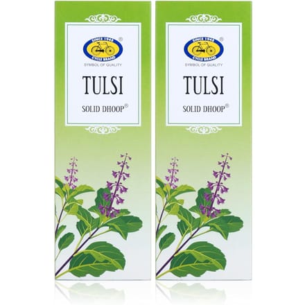 Cycle Pure Tulsi Parfum Bâtonnets d'encens Dhoop Solides Sans Bambou pour Puja (50 Unités, Ensemble de 1) Pack de 2 Écologique beige
