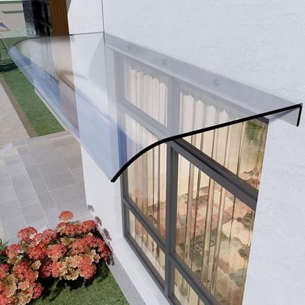 Deur Luifel - Regenkap Raam - Huis Beschermen - Onbreekbaar Polycarbonaat - 40 x 40 cm - Transparant