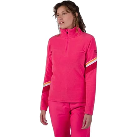 Rossignol Strawpile Fleece Met Halve Rits Roze L Vrouw