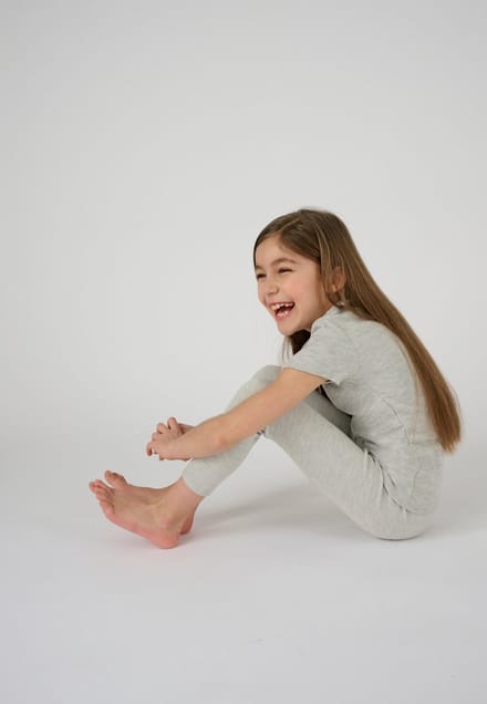 Damart - Legging mix van Thermolactyl, klassiek gebreid - Kinderen - Grijs - 10 JAAR