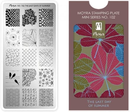 Moyra Mini Stamping Plate 102 The Last Day of Summer