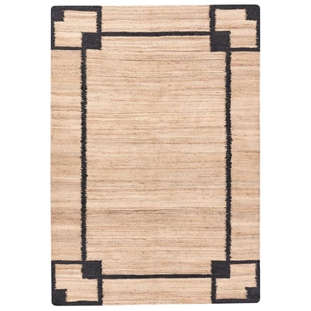 GONDIA - Vloerkleed - Beige/Zwart - 160 x 230 cm - Jute