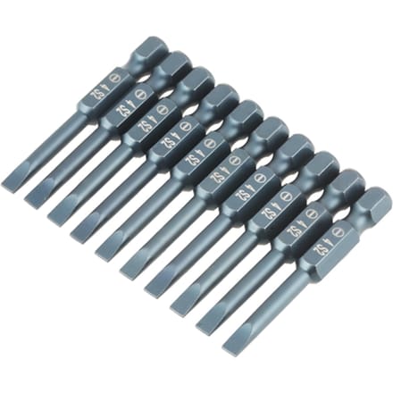 10 stuks 14 inch zeskant schacht 50mm S2 legerstaal sleufschroevendraaier bits set H6.3*50*SL4mm