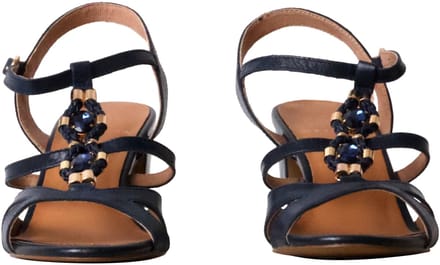 Victoire leren sandalen met hak