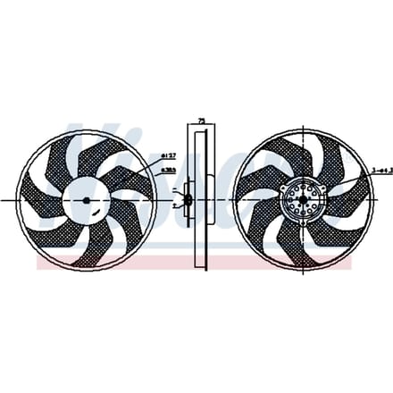 Koelventilatorwiel, motorkoeling NISSENS 85956