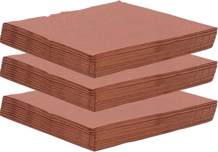 Maki uni servetten - 60x st - 33 x 33 cm - koper - lunch/diner servetten