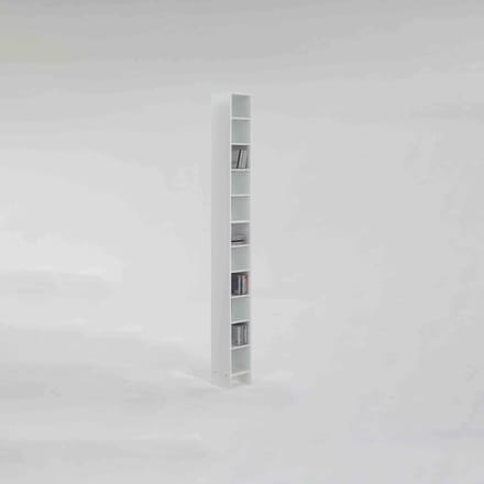 CD-wandrek Cato Wit - Breedte 18.9 cm - Hoogte 185 cm - Diepte 16.2 cm