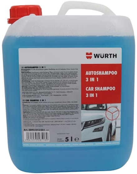 Wurth - Autoshampoo 3in1 - Autoshampoo 3 in 1 x 1 st Inhoud 5000 ml
