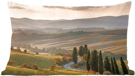 Sierkussens - Kussentjes Woonkamer - 60x40 cm - Toscaans - Landschap - Heuvels
