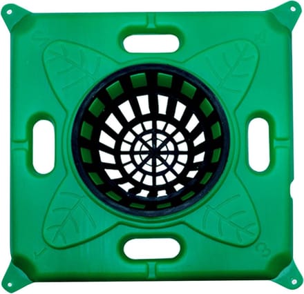 Drijvende mand - Vijver eiland - Planten kweken - Groot vierkant formaat - 33 x 33 cm - Groen
