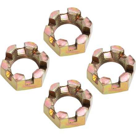4PCS Écrous crénelés d'essieu de moyeu de roue 20 mm Alliage d'acier Performance puissante pour Quad 150cc 250cc beige