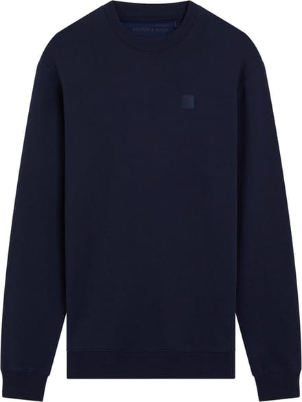 Regular fit sweatshirt van puur katoen met labelpatch