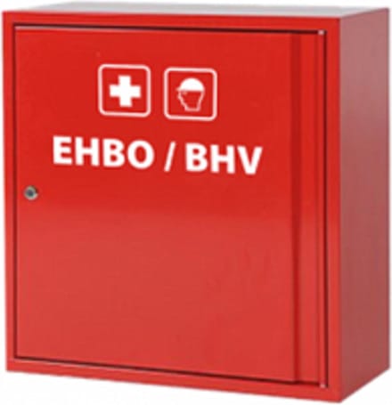 BHV/EHBO kast 60 x 60 x 25cm rood