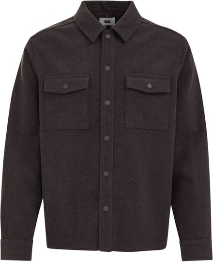 We Fashion Overshirt Dark Brown Größe: M | Casual hemden Outlet | Herren | Braun