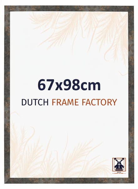 Fotolijst 67x98 cm - MDF - Geoxideerd Metaal - Benno