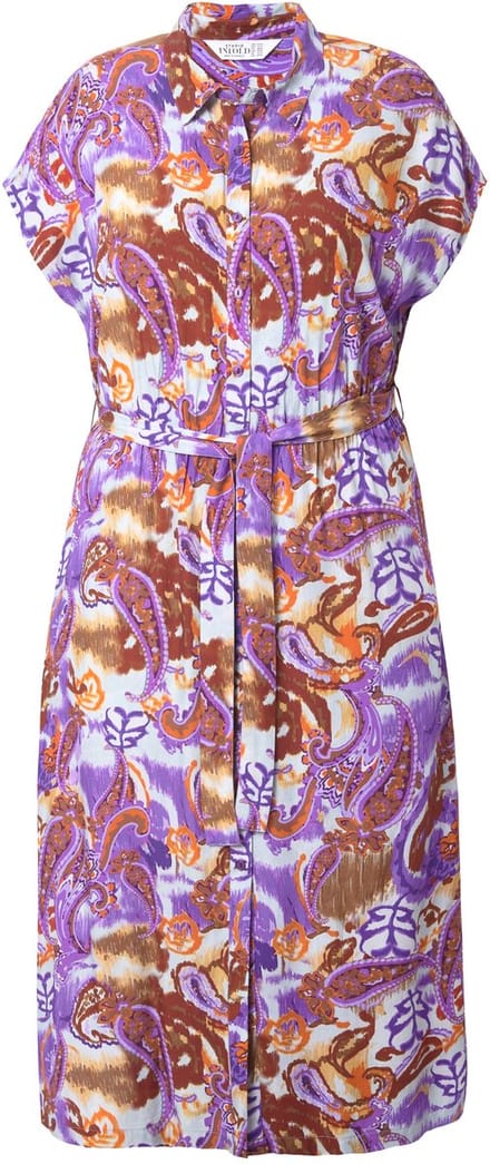 Studio Untold - Dames - Maxi-jurk oversized paisley-print - Paars - Maat 46+
