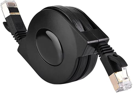 VT Goods - Netwerkkabel - CAT7 - Retractable - Flat Ethernet - Hoge snelheid - 10Gbps datatransfer - Geschikt voor laptop, modem, router