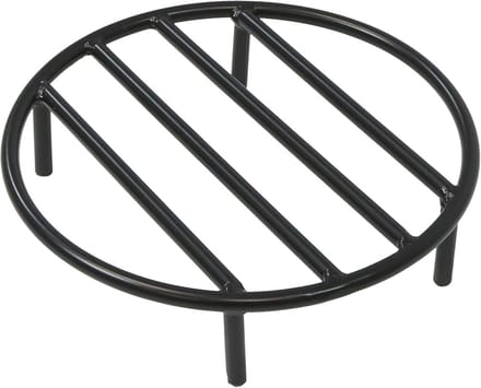 Ronde Stalen Vuurkorf met Houten Rooster - 30,5 cm