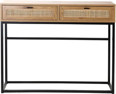 CALICOSY - Console met 2 lades in rotan 100x35x80cm