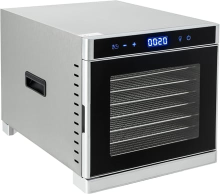 Droogmachine met 6/8 trays, 700 W temperatuurregeling voor fruit, groenten, vlees en kruiden
