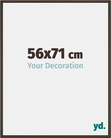 Your Decoration - Fotolijst 56x71 cm - Aluminium - Walnoot Structuur - New York