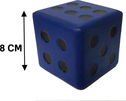 Dobbelsteen Coated Foam 8 CM BLAUW