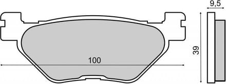 rms remblokje voor motor yamaha 1200 xt 2017 dp075 / ar nieuw