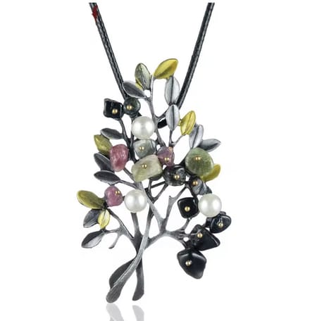 Ketting- Boom- Gekleurd- Lang- 80 cm - Charme Bijoux