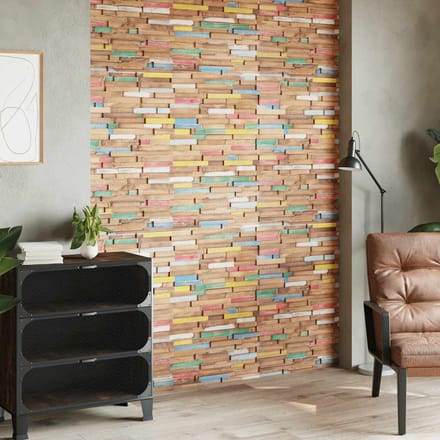 Vidaxl Panneaux Muraux de Revêtement, 10 Pièces, 1,03 m², Bois de Teck