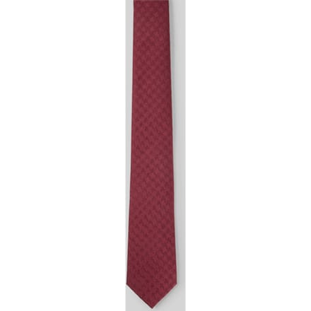 Zijden stropdas, bordeauxrood met patroon