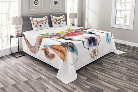 ABAKUHAUS Aquarell Sprei – 170x220 cm – veelkleurig – Boho chic