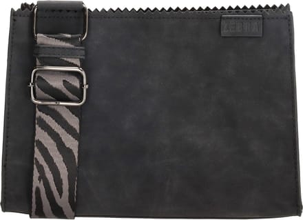Zebra Trends Merel Crossbody Schoudertas - Trendy Zebra print Schouderband - Zwart