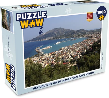 Puzzel Het uitzicht op de haven van Zakynthos - Legpuzzel - Puzzel 1000 stukjes volwassenen