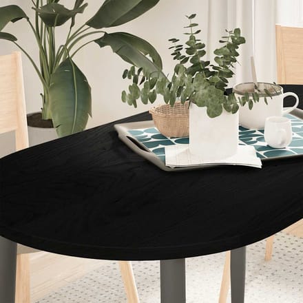 vidaXL Tafelblad 120x60x2 cm ovaal massief eikenhout donkerbruin