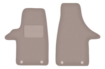 Beige veloursmatten voor: Volkswagen Transporter T5 Multivan bestelwagen (2005-2015)