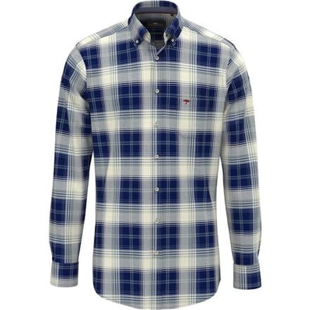 Fynch-Hatton Overhemd Modern Flannel Check Button-Down Dark Ivy / male