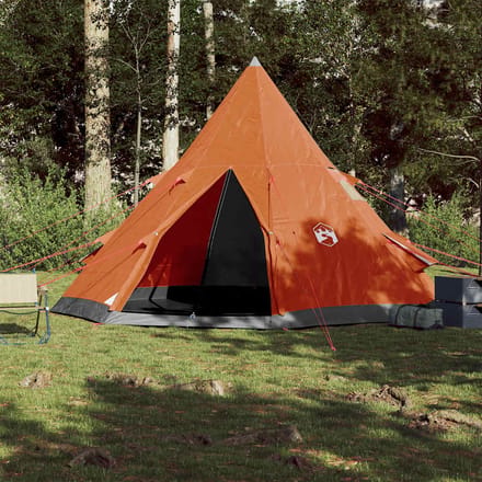 Vidaxl Kampeertent, Tipi, 4-Pers., Oranje, Waterdicht