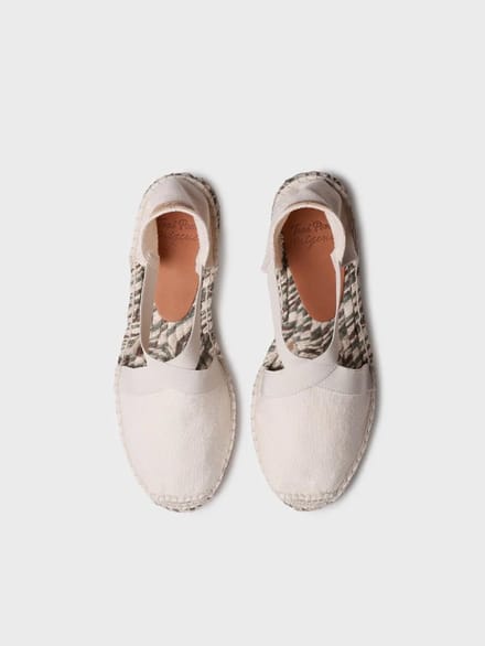 Platte espadrilles voor dames met elastische en veelkleurige zool | ELBA