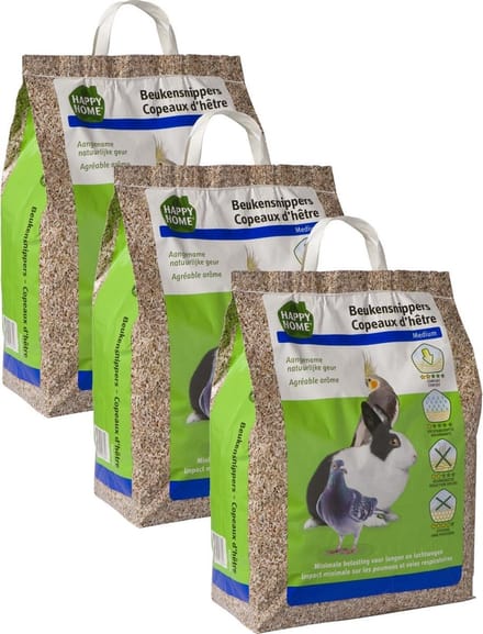 Happy Home Beukensnippers Medium 6 Mm - Bodembedekking - 3 x 20 l