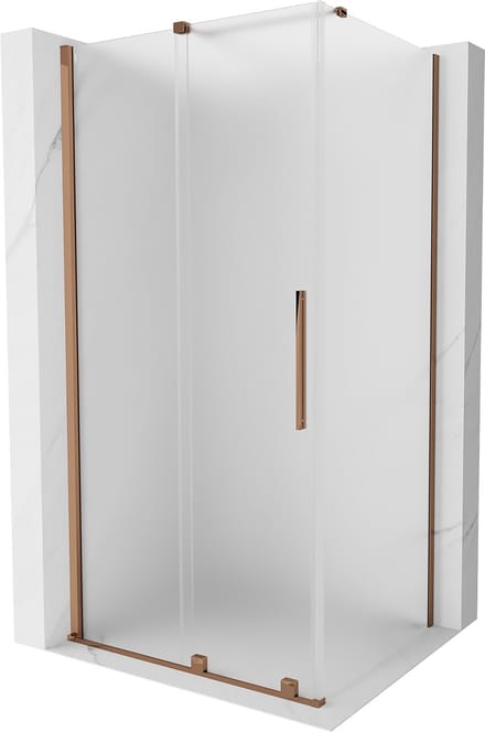 Mexen Velar schuifdouchecabine 150 x 100 , matglas, roségoud - 871-150-100-31-60