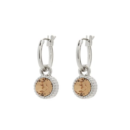 Biba Oorhangers Zilver met gekleurde steen Light Colorado Topaz
