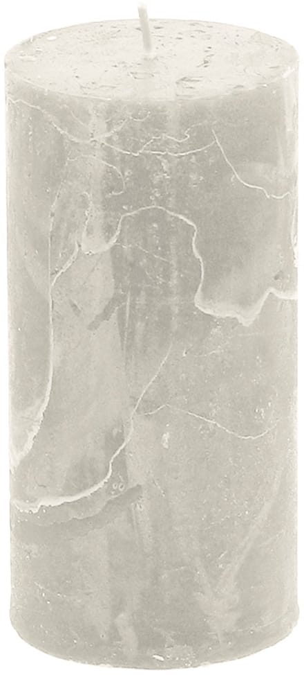 Effen kaarsen grijs 50x100mm 4 st, 4 Stück