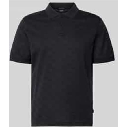 modern fit poloshirt met structuurpatroon model 'Roberto'