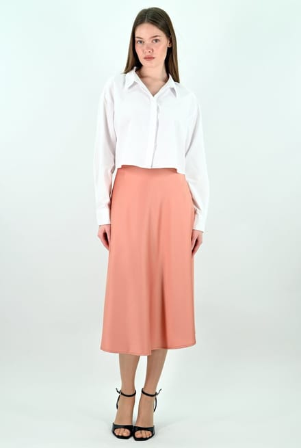 YesMooi - Satijnen Midirok - Roze - M (38)