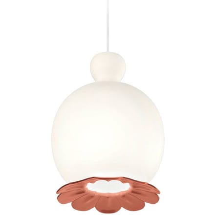 kdln Opyo hanglamp, koraalroze, Ø 22 cm,  glas