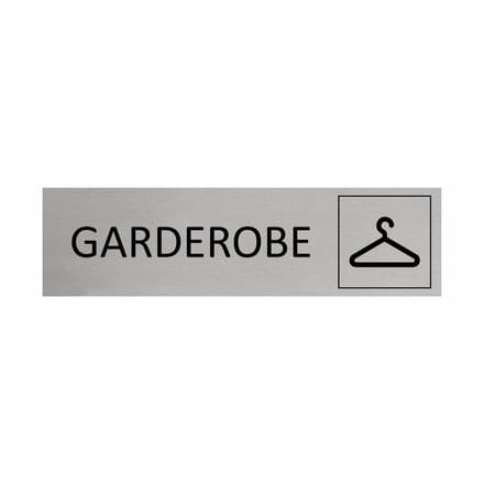 CombiCraft Aluminium deurbordje Garderobe 165x45mm - per stuk
