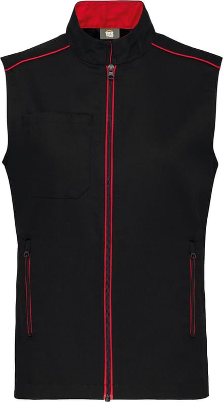 WK. Designed To Work Gilet Day To Day WK6148 - BLACK / RED - L