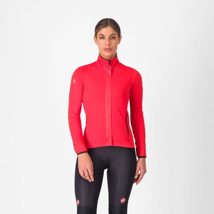 Castelli Fietsjack Roze Dames - Alpha 150 W Jacket Hibiscus/Black - S